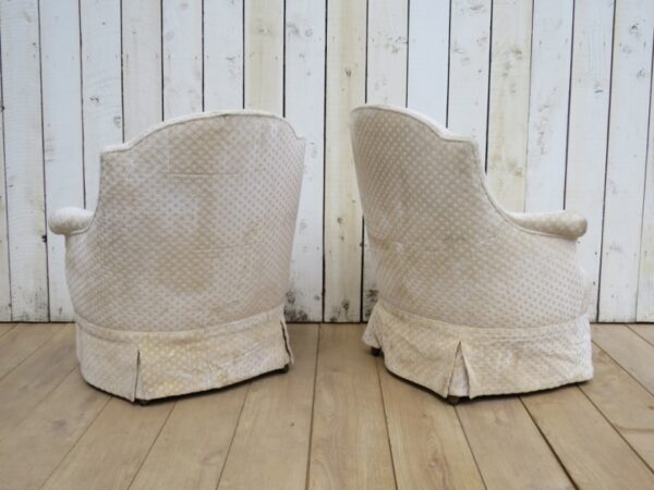 Pair Of Antique French Tub Armchairs - Image 3