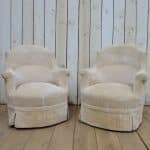Pair Of Antique French Tub Armchairs armchairs Antique Chairs