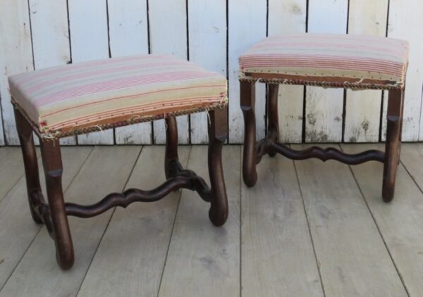 Pair Of French Oak Foot Stools a pair Antique Furniture 9