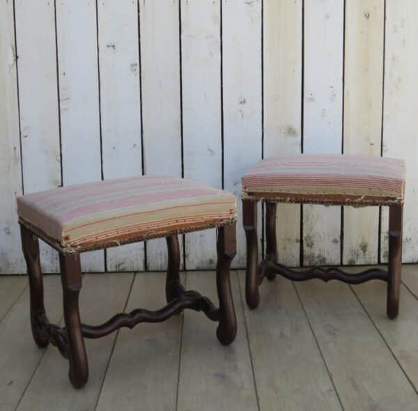 Pair Of French Oak Foot Stools a pair Antique Furniture 3