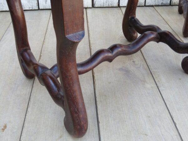 Pair Of French Oak Foot Stools a pair Antique Furniture 8