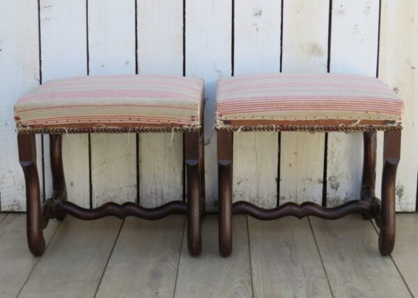 Pair Of French Oak Foot Stools a pair Antique Furniture 7