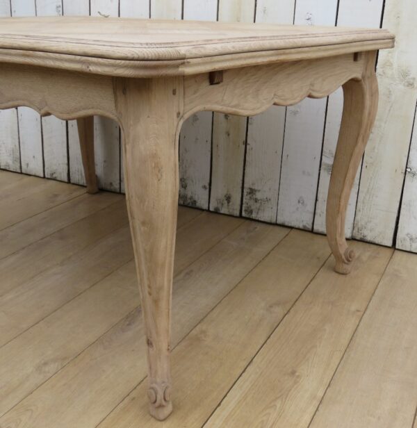 Bleached Oak Extending Dining Table bleached oak Antique Desks 5