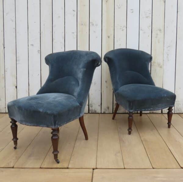Pair Antique French Tub Chairs For Re-upholstery Antique Antique Chairs 3