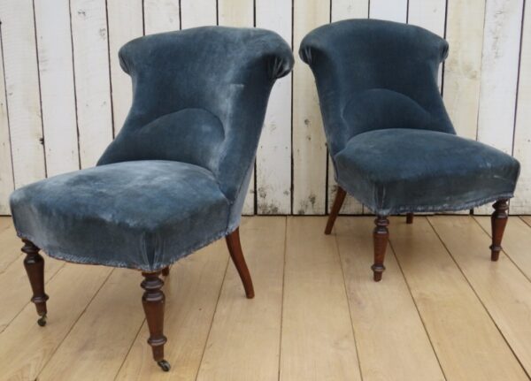 Pair Antique French Tub Chairs For Re-upholstery Antique Antique Chairs 10