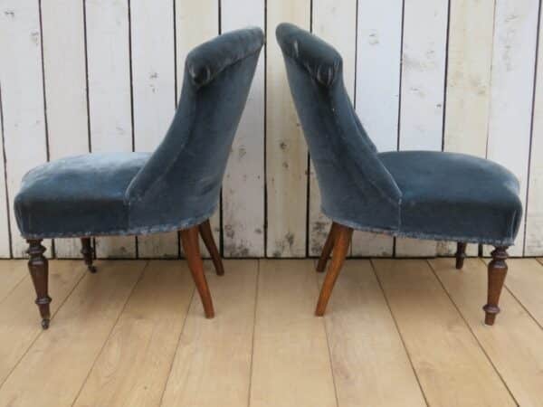 Pair Antique French Tub Chairs For Re-upholstery Antique Antique Chairs 7