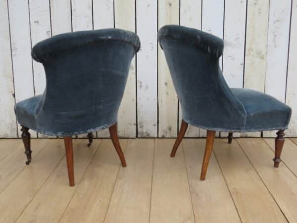 Pair Antique French Tub Chairs For Re-upholstery Antique Antique Chairs 5