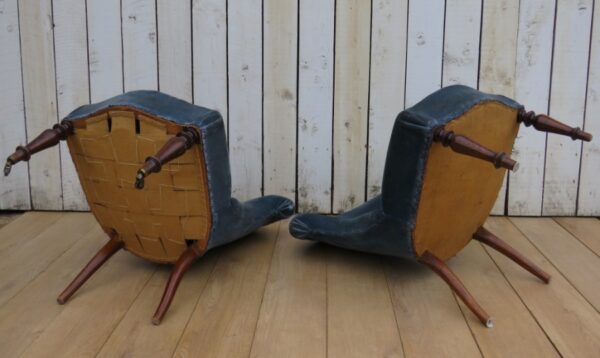 Pair Antique French Tub Chairs For Re-upholstery Antique Antique Chairs 9