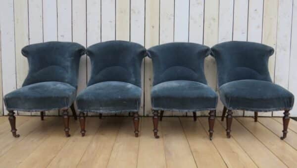 Pair Antique French Tub Chairs For Re-upholstery Antique Antique Chairs 11
