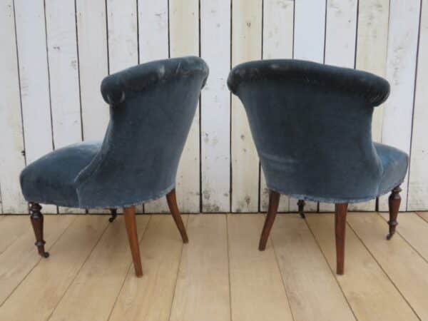 Pair Antique French Tub Chairs - Image 3