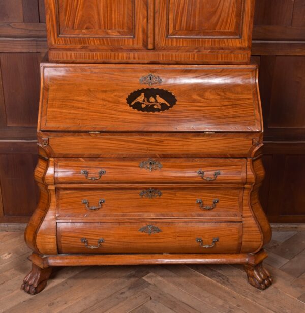 18th Century Dutch Satinwood Bombe Bureau Bookcase SAI1379 Antique Furniture 6