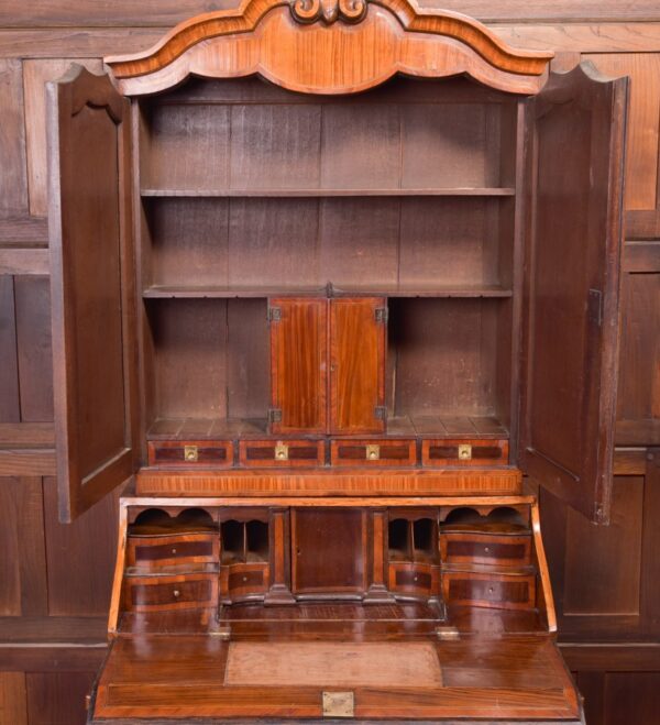 18th Century Dutch Satinwood Bombe Bureau Bookcase SAI1379 Antique Furniture 8