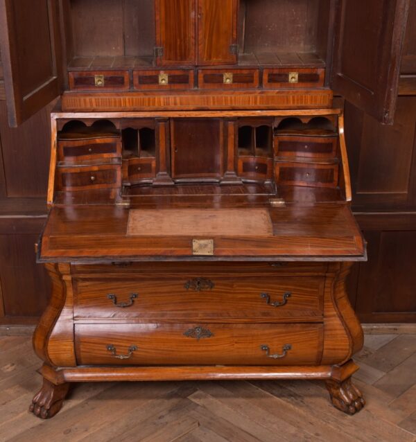18th Century Dutch Satinwood Bombe Bureau Bookcase SAI1379 Antique Furniture 9