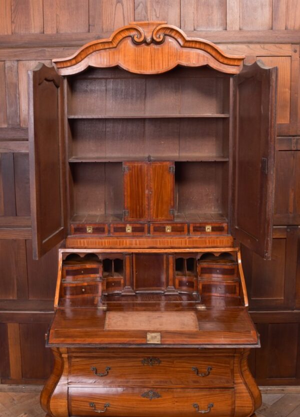 18th Century Dutch Satinwood Bombe Bureau Bookcase SAI1379 Antique Furniture 10