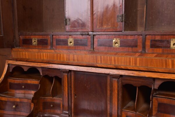 18th Century Dutch Satinwood Bombe Bureau Bookcase SAI1379 Antique Furniture 13