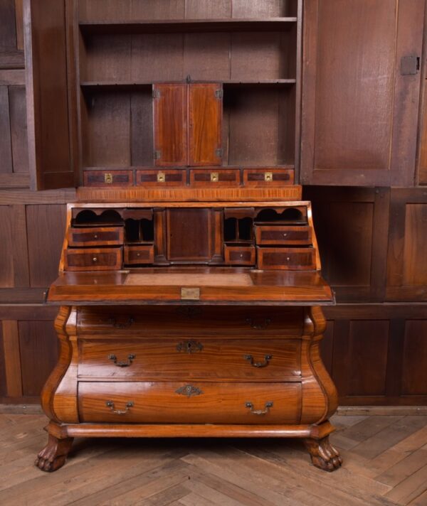 18th Century Dutch Satinwood Bombe Bureau Bookcase SAI1379 Antique Furniture 16