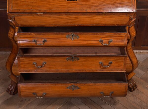 18th Century Dutch Satinwood Bombe Bureau Bookcase SAI1379 Antique Furniture 19