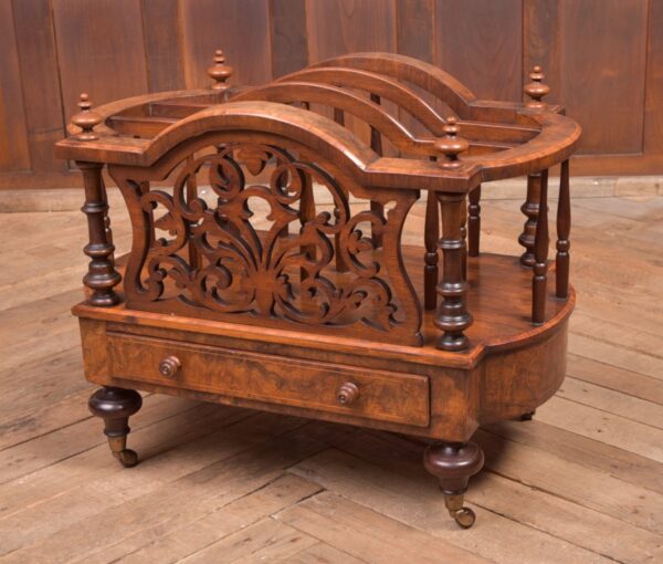Stunning Victorian Walnut Canterbury Antique Furniture 4