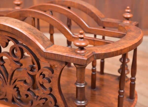 Stunning Victorian Walnut Canterbury - Image 5