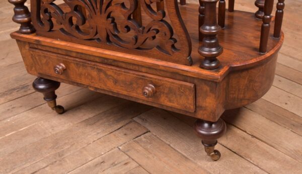 Stunning Victorian Walnut Canterbury - Image 8