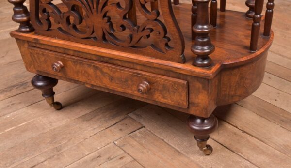 Stunning Victorian Walnut Canterbury Antique Furniture 10