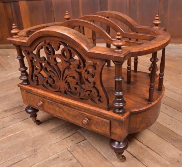 Stunning Victorian Walnut Canterbury - Image 9