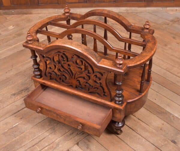 Stunning Victorian Walnut Canterbury - Image 10
