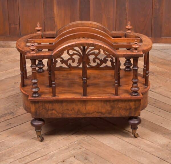 Stunning Victorian Walnut Canterbury Antique Furniture 15