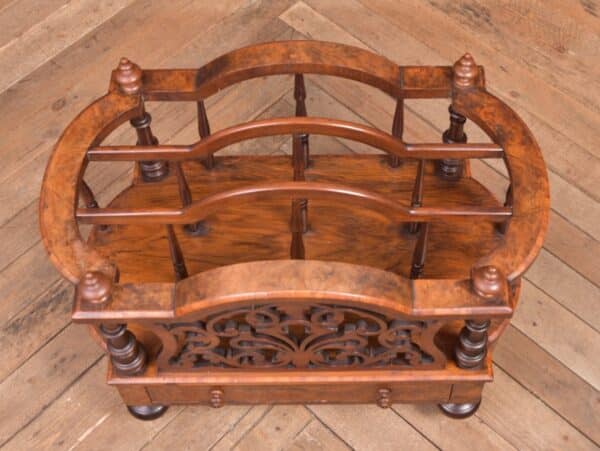 Stunning Victorian Walnut Canterbury Antique Furniture 17