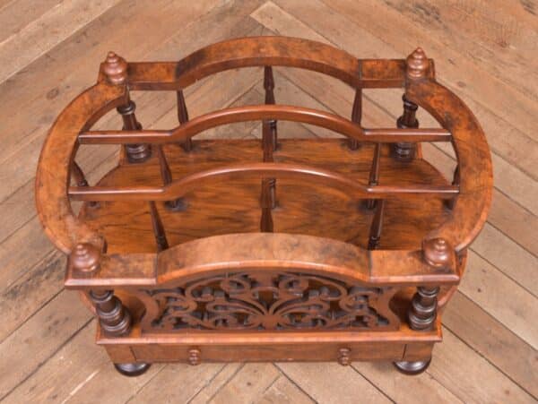 Stunning Victorian Walnut Canterbury - Image 15