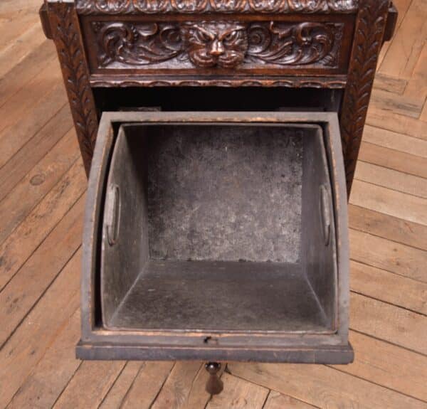 Edwardian Oak Carved Purdonium /coal Depo By Edwards And Roberts SAI2269 - Image 10
