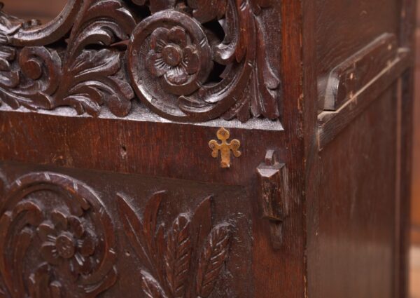 Edwardian Oak Carved Purdonium /coal Depo By Edwards And Roberts SAI2269 - Image 13