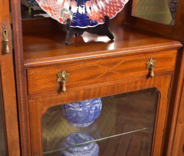 Edwardian Mahogany Inlaid Display Cabinet SAI2270 Antique Cabinets 4