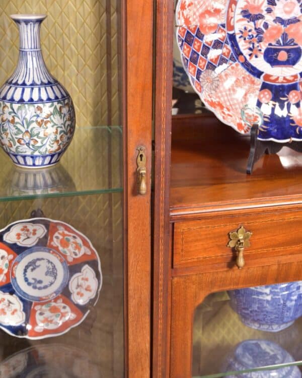 Edwardian Mahogany Inlaid Display Cabinet SAI2270 Antique Cabinets 5