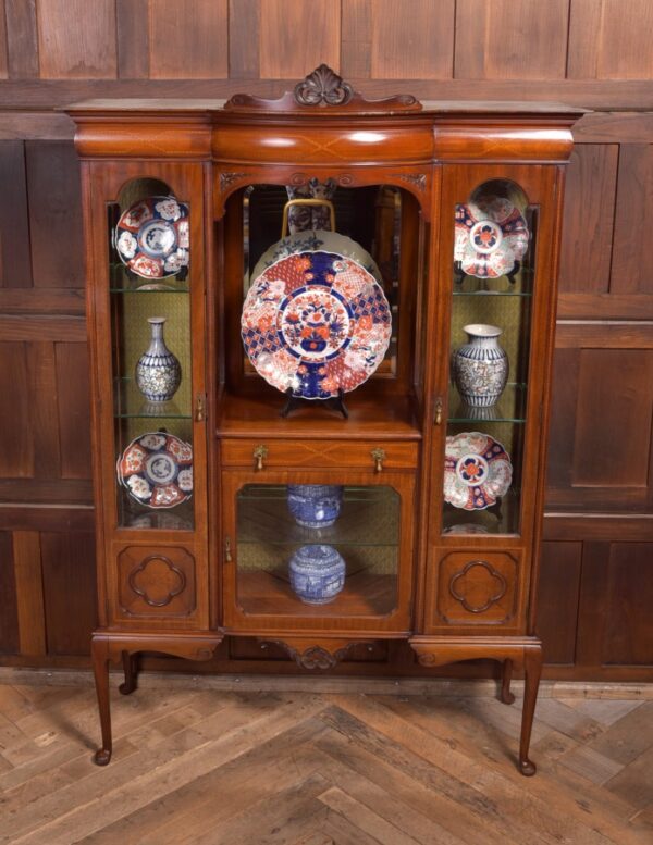 Edwardian Mahogany Inlaid Display Cabinet SAI2270 Antique Cabinets 3