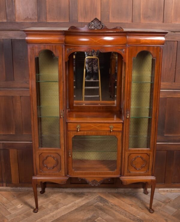 Edwardian Mahogany Inlaid Display Cabinet SAI2270 Antique Cabinets 14