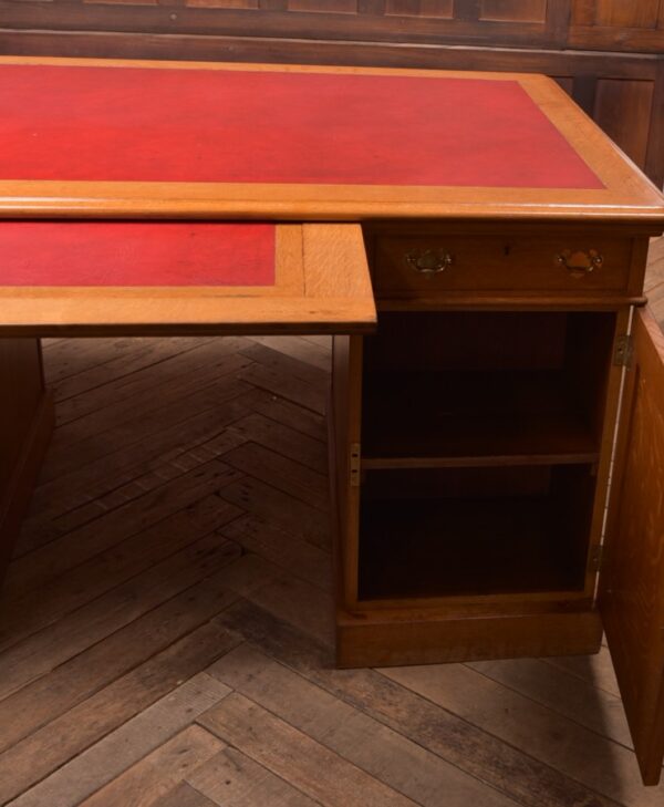 Golden Oak Partners Desk J & T Scott Of Edinburgh SAI2275 Antique Desks 19