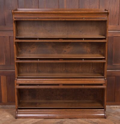 EDWARDIAN OAK 4 SECTIONAL BOOKCASE SAI2268 Antique Bookcases 5