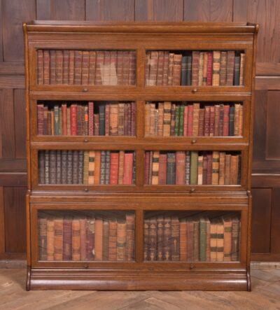 EDWARDIAN OAK 4 SECTIONAL BOOKCASE SAI2268