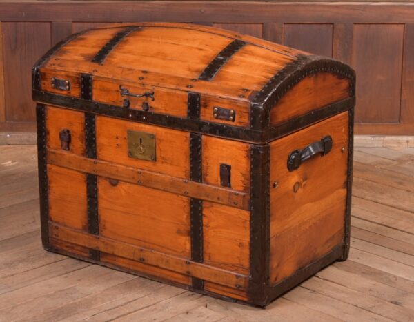 Victorian Pine Dome Top Trunk SAI2288 Antique Coffers 3