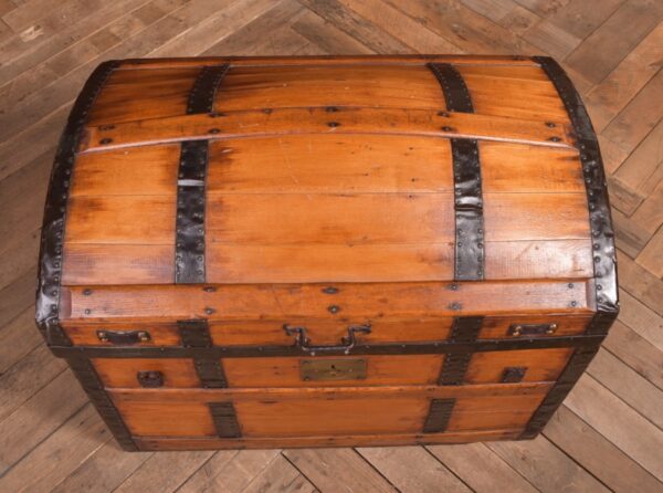Victorian Pine Dome Top Trunk SAI2288 - Image 13