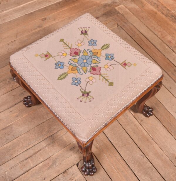 Victorian Walnut Foot Stool SAI2284 - Image 2