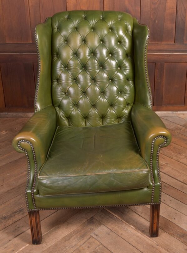Chesterfield Wing Back Leather Chair SAI2287 - Image 9