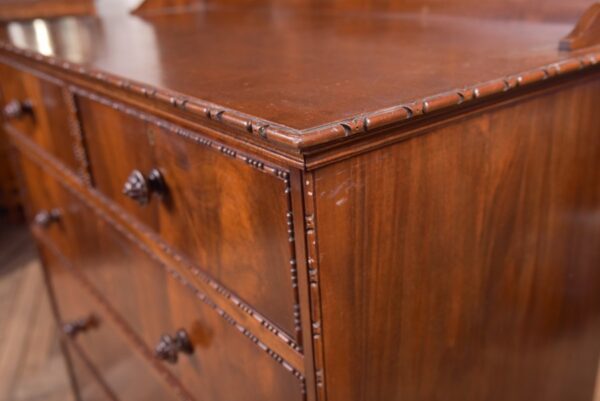 Edwardian Flame Mahogany Edwardian Flame Mahogany Front 2 Over 3 Chest SAI2285 Antique Chest Of Drawers 4