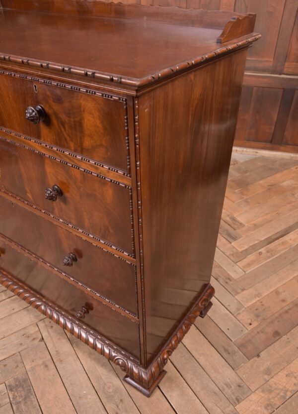 Edwardian Flame Mahogany Edwardian Flame Mahogany Front 2 Over 3 Chest SAI2285 Antique Chest Of Drawers 7