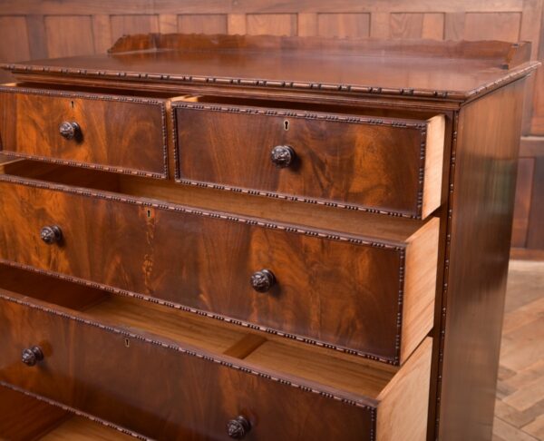 Edwardian Flame Mahogany Edwardian Flame Mahogany Front 2 Over 3 Chest SAI2285 Antique Chest Of Drawers 12