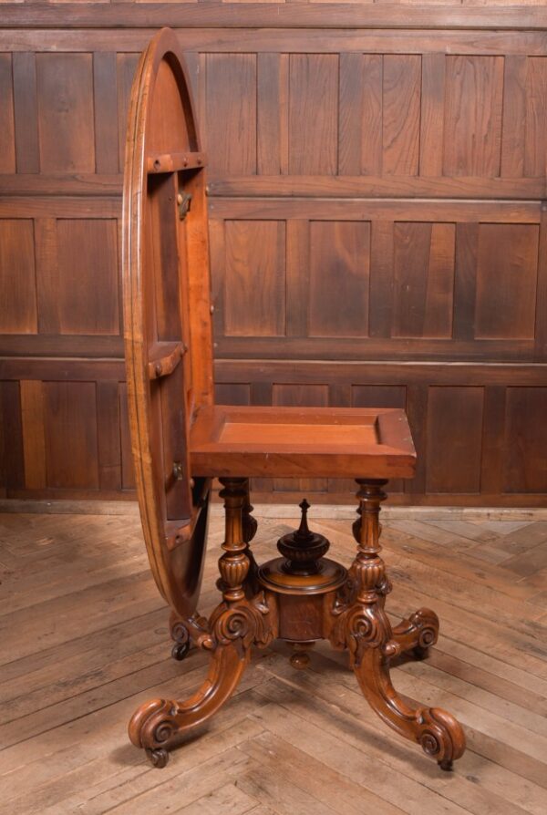 Victorian Burr Walnut Snap Top Table SAI2281 - Image 7