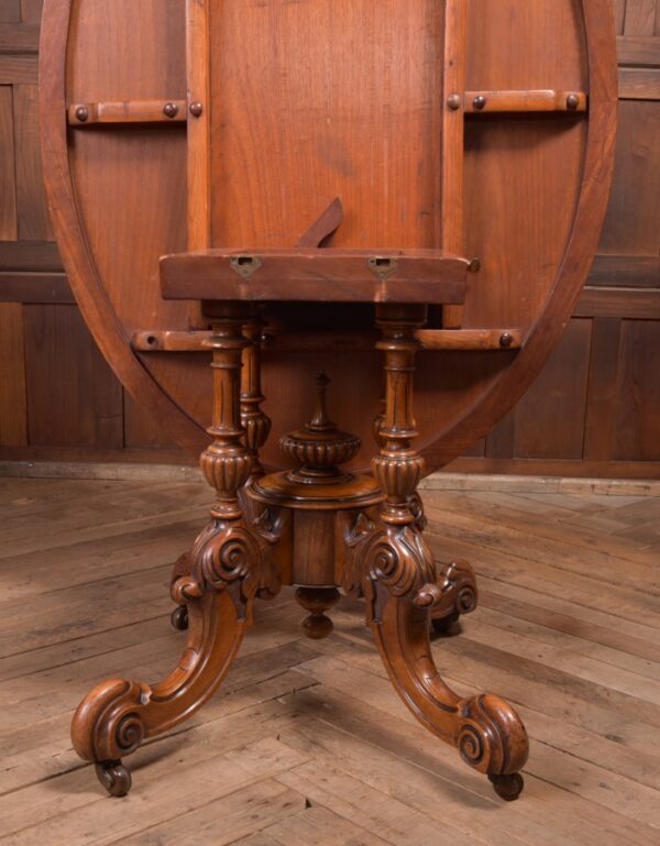 Victorian Burr Walnut Snap Top Table SAI2281 Antique Tables 11