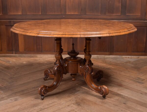 Victorian Burr Walnut Snap Top Table SAI2281 Antique Tables 13