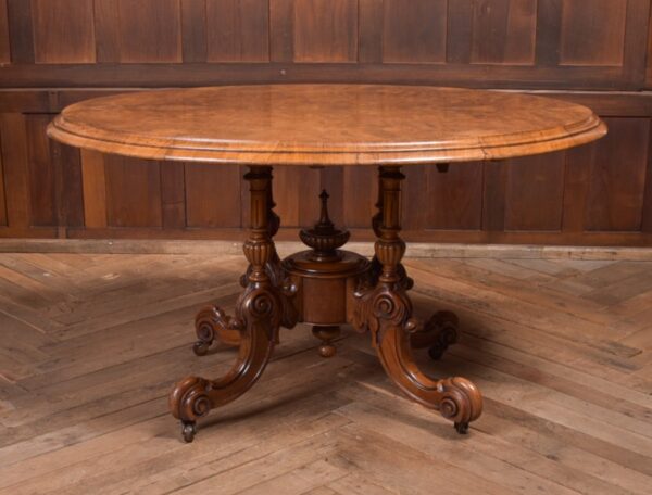 Victorian Burr Walnut Snap Top Table SAI2281 - Image 11
